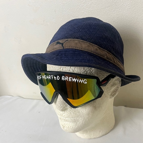 Unisex Density Wraparound Shield Mirrored Sunglasses, “Hoof Hearted Brewing” - Picture 5 of 16